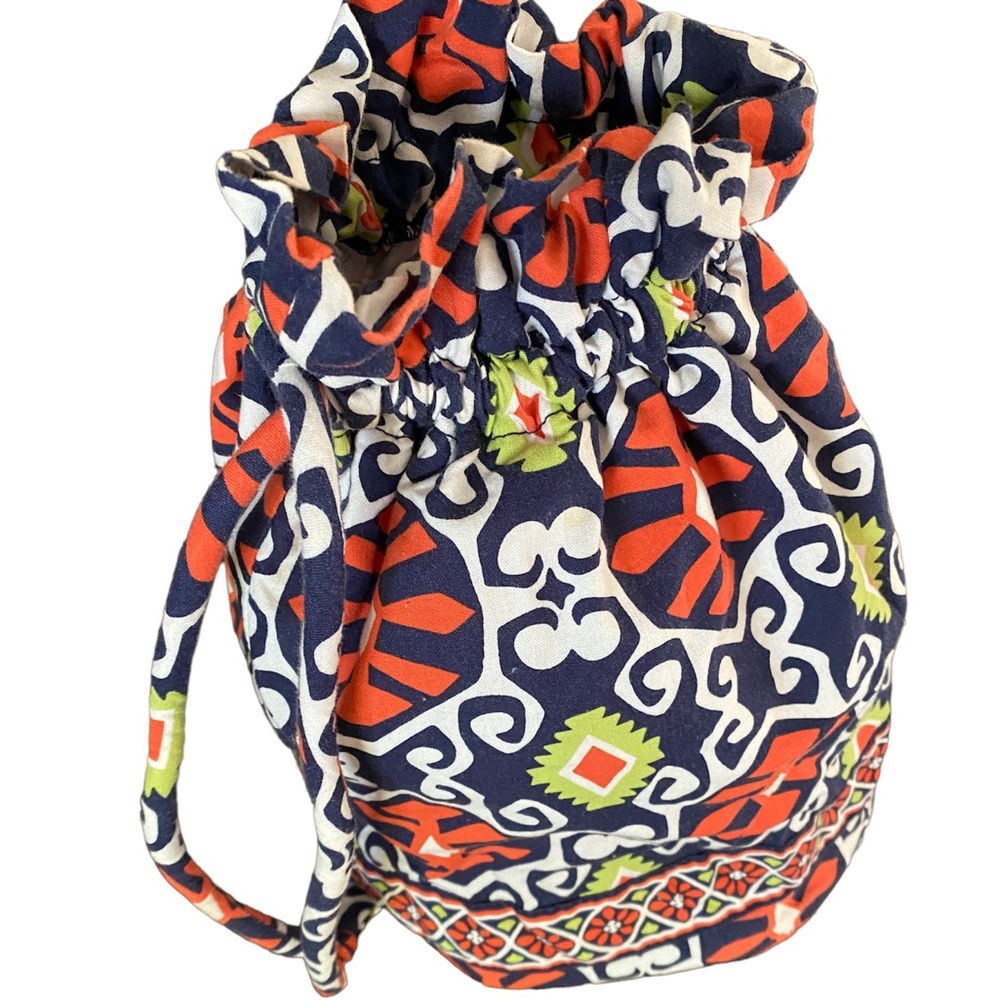 Vera Bradley Ditty Bag Retired Navy & Red Aztec